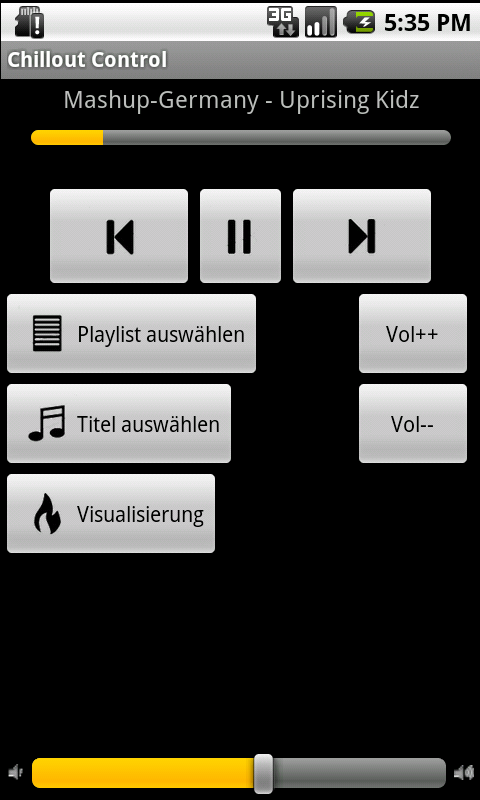 Chillout Control Android Musiksteuerung